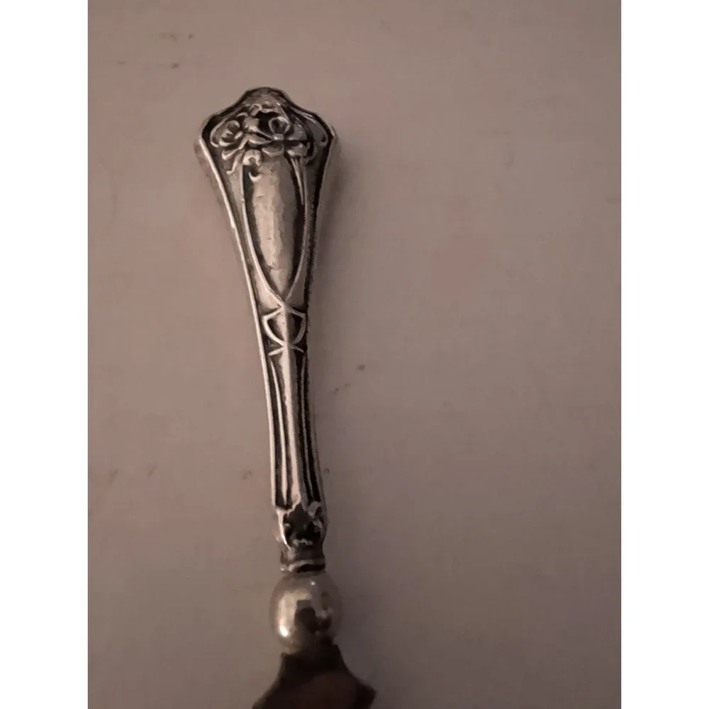 Antique Marked Sterling Silver Floral Decorations Flatware Bottle Opener 2-6-94